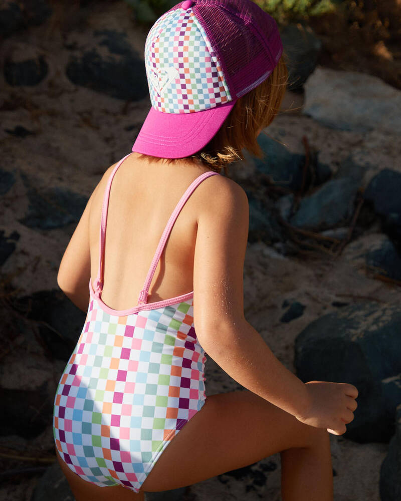 Roxy Toddlers' Rainbow Check Sporty One Piece Swimsuit for Womens