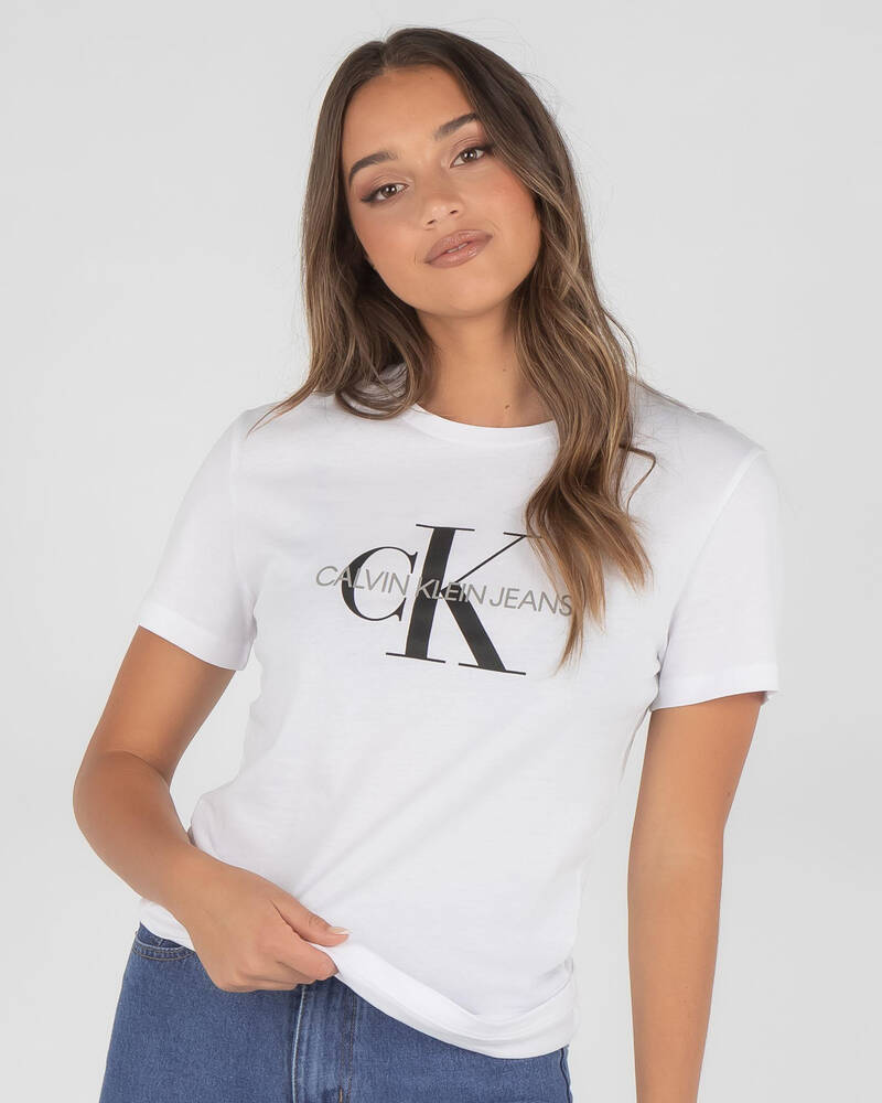 Calvin Klein Monogram Logo T-Shirt for Womens image number null