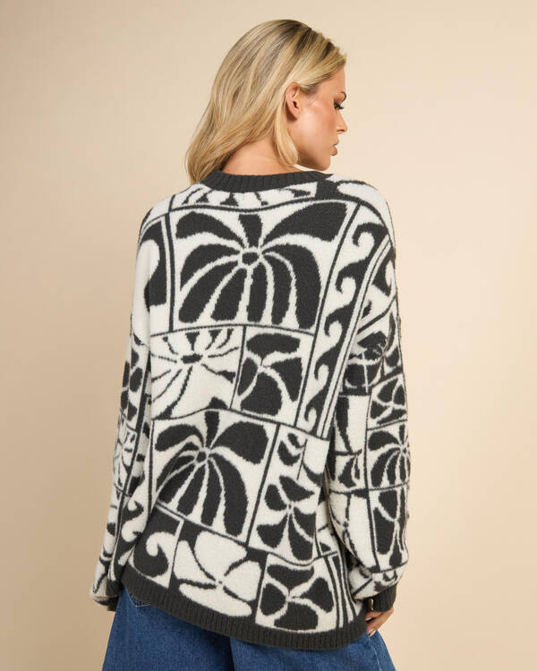 Rip Curl AOTS-TY Williams Oceanic Jacquard Crew Knit Sweater for Womens