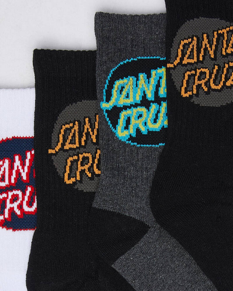 Santa Cruz Boys' Pop Socks 4 Pack for Mens