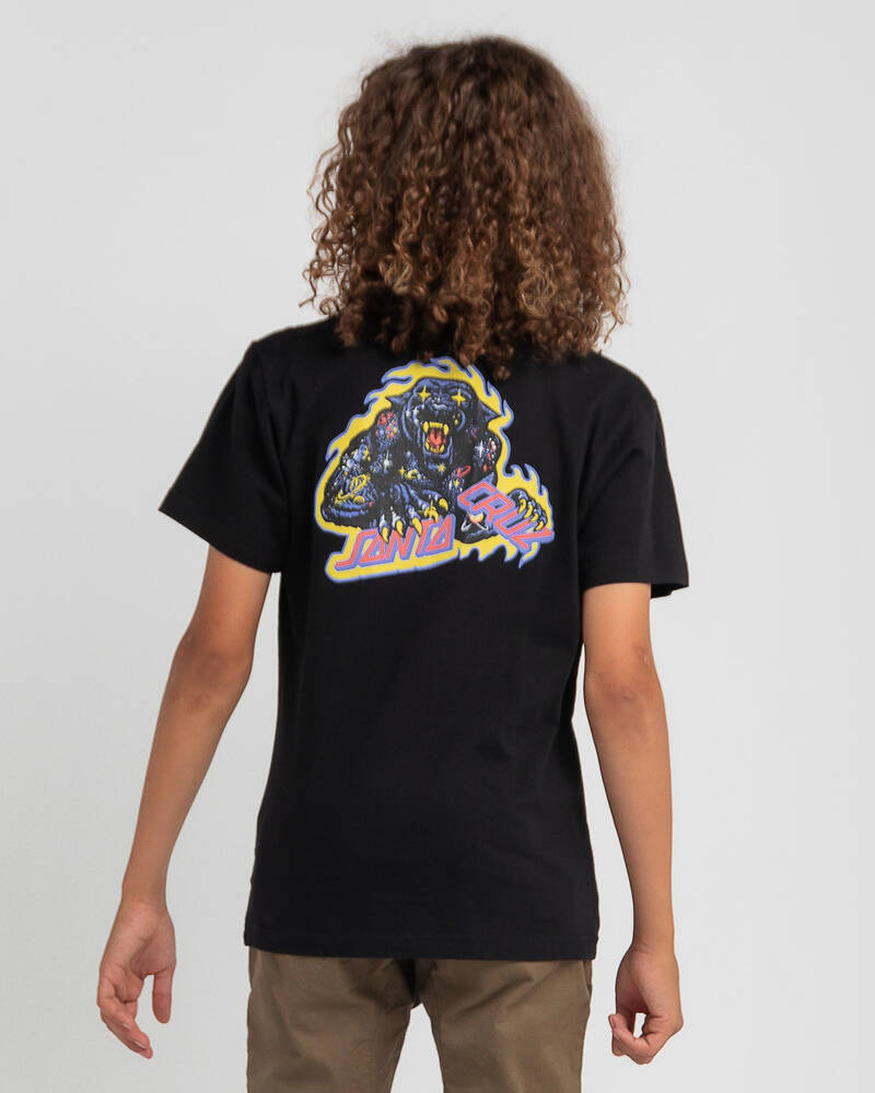 Santa Cruz Boys' Cosmic Cat Strip T-Shirt for Mens