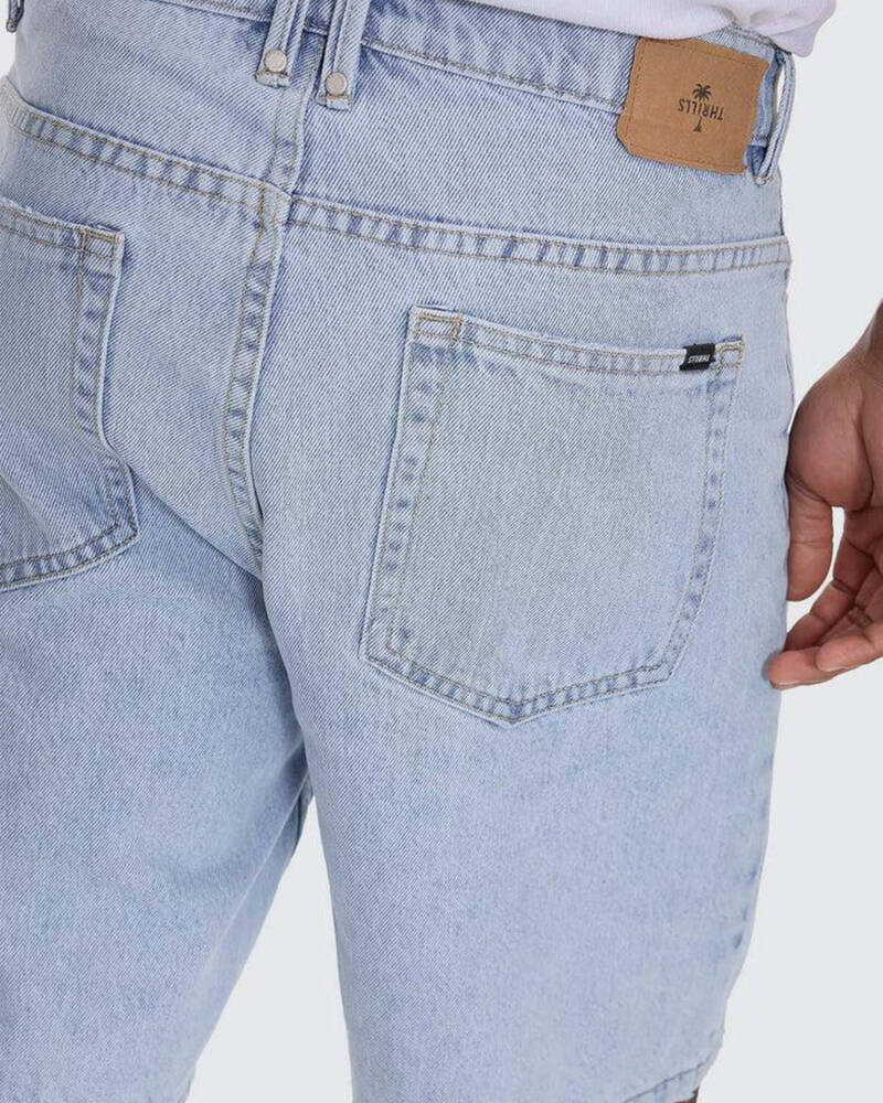 Thrills Mid Slacker Relaxed Long Denim Shorts for Mens