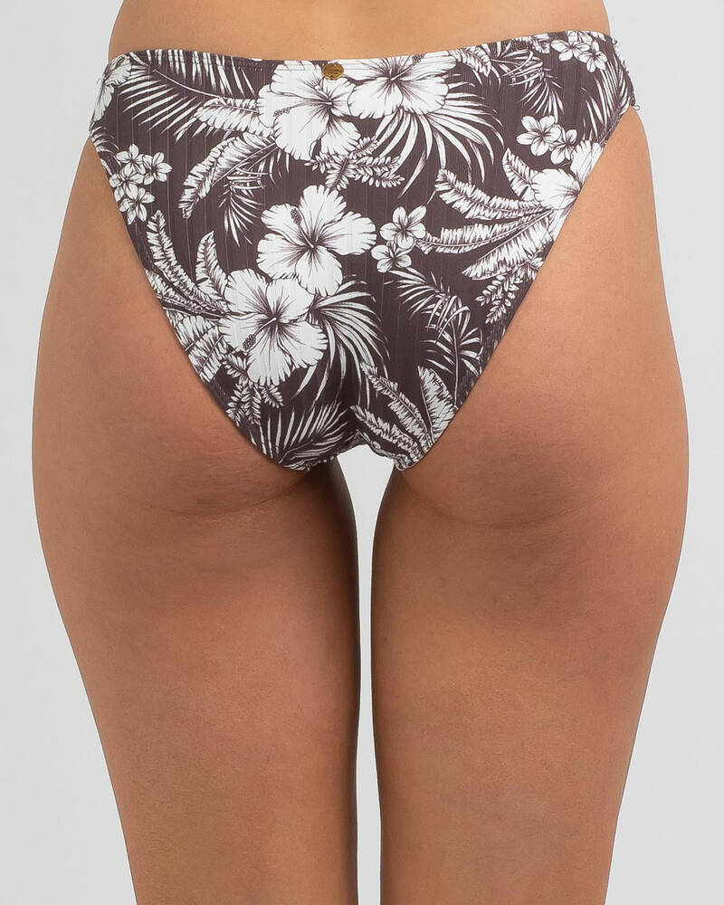 Kaiami West Palm Rib Classic Bikini Bottom for Womens