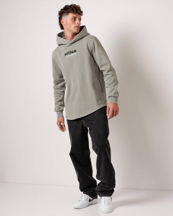 Nena & Pasadena Neutral Dual Curved Hoodie for Mens