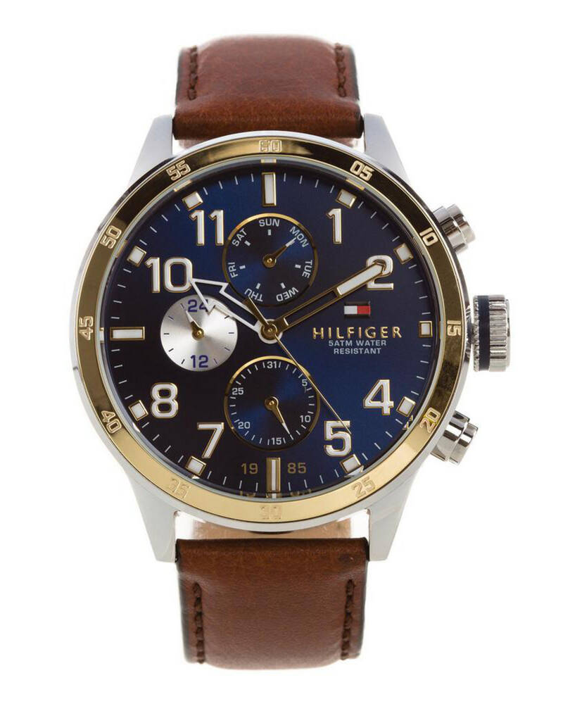 Tommy Hilfiger Trent Leather Watch for Mens image number null