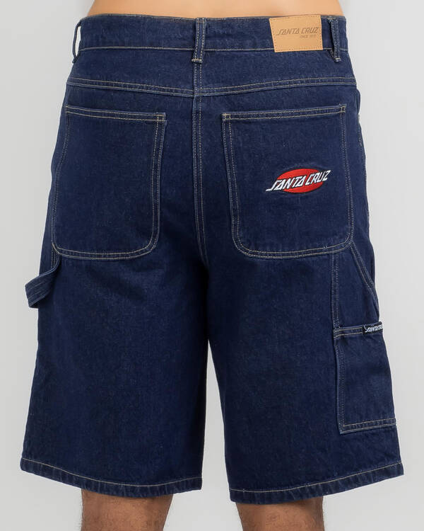 Santa Cruz Oval Stripe Carpenter Shorts for Mens