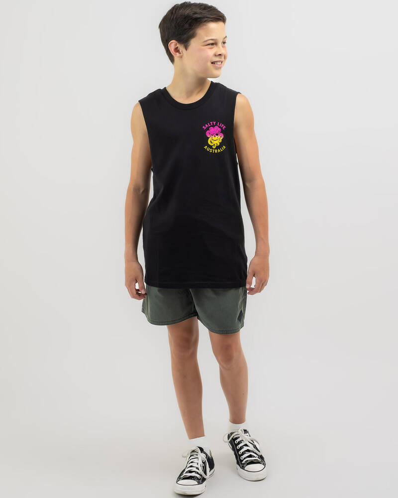 Salty Life Boys' Tentacles Muscle Tank for Mens
