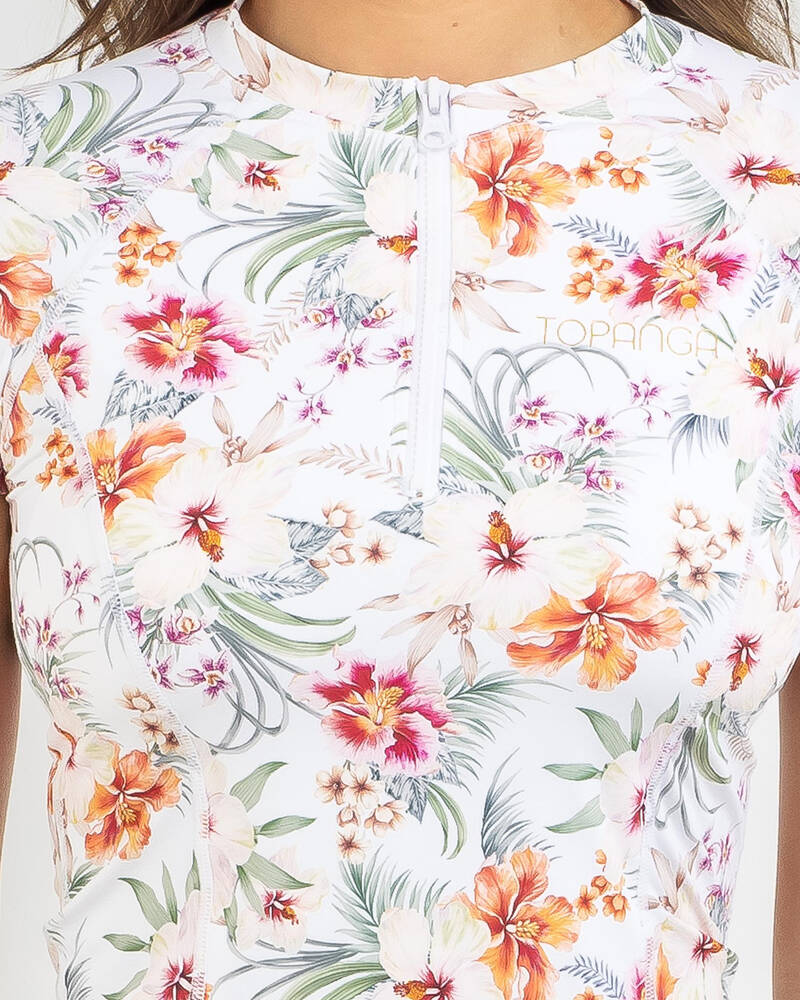 Topanga Aloha Cap Sleeve Rash Vest for Womens