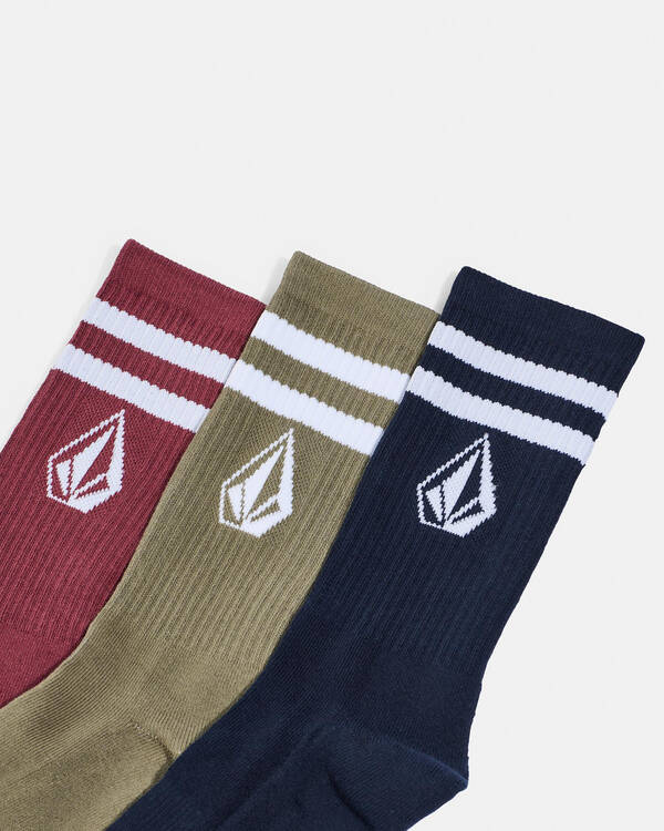 Volcom MFO Retro Stone Socks 3 Pack for Mens