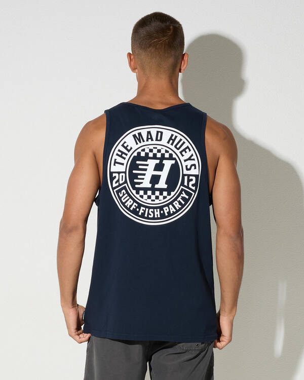 The Mad Hueys Checker Hueys Singlet Tank for Mens