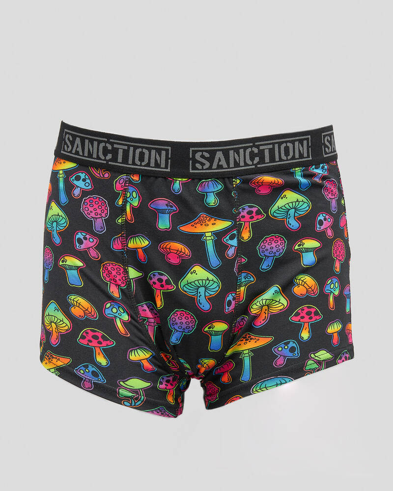 Sanction Mushroom Magic Boxers In Black FREE* Shipping & Easy Returns