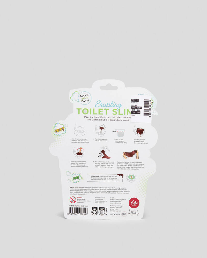 Get It Now Make Your Own Erupting Toilet Slime for Unisex