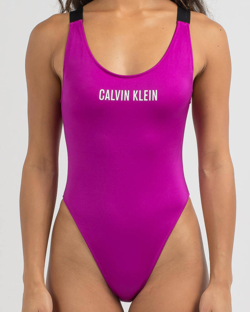 Calvin Klein Intense Power Scoop One Piece Swimsuit for Womens