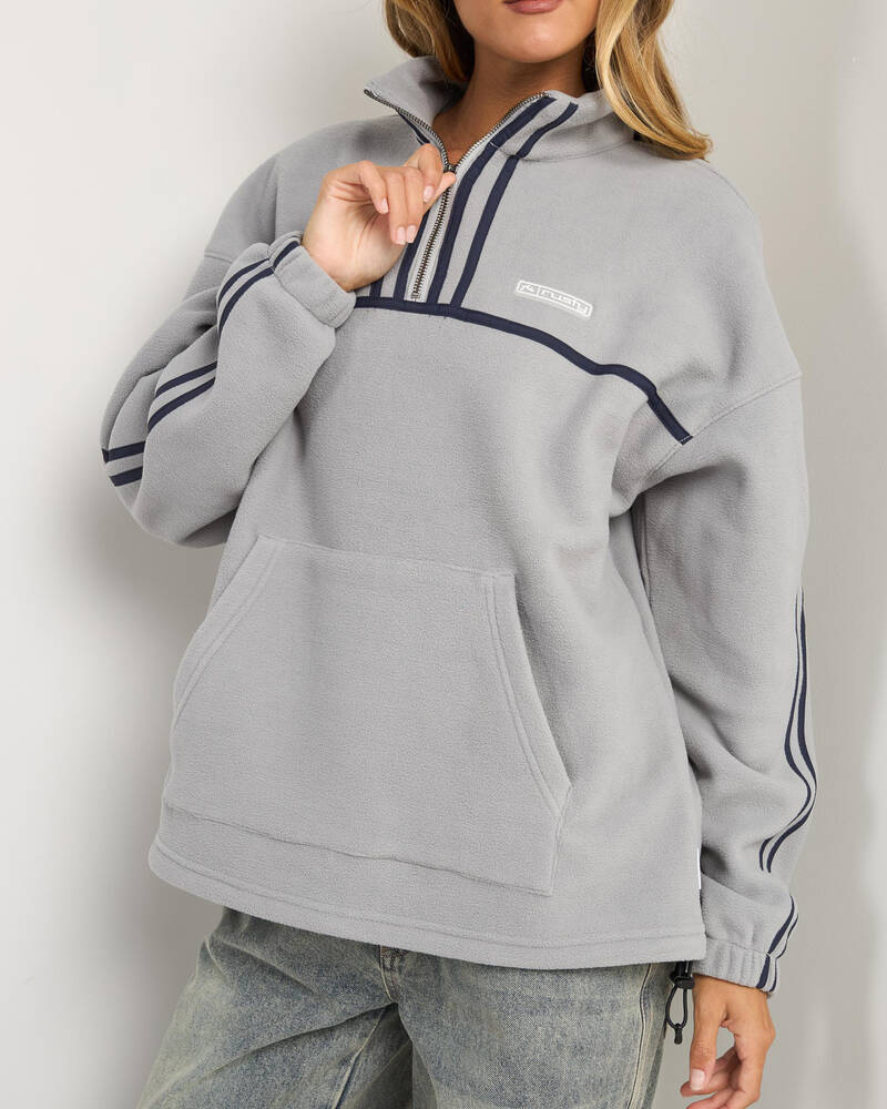 Rusty Bind Me Up Contrast Polar Fleece Sweatshirt for Womens