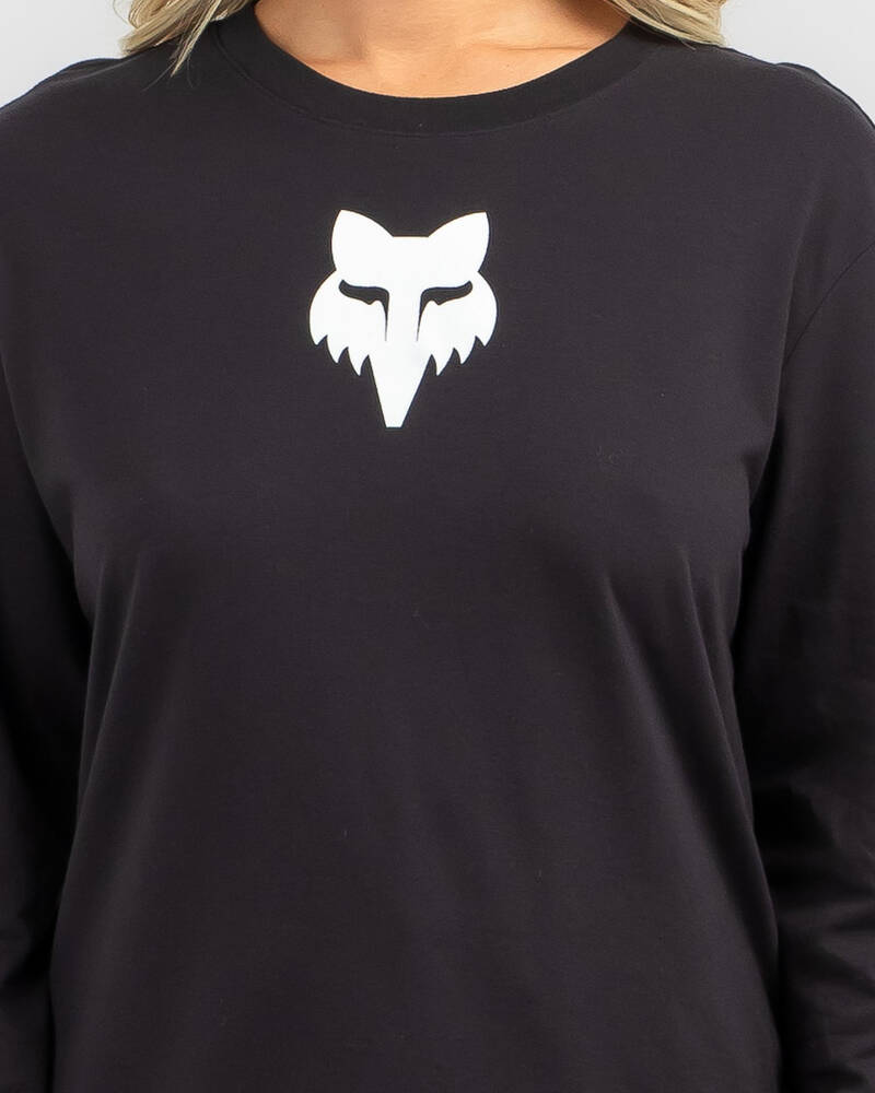 Fox Fox Head LS Top for Womens