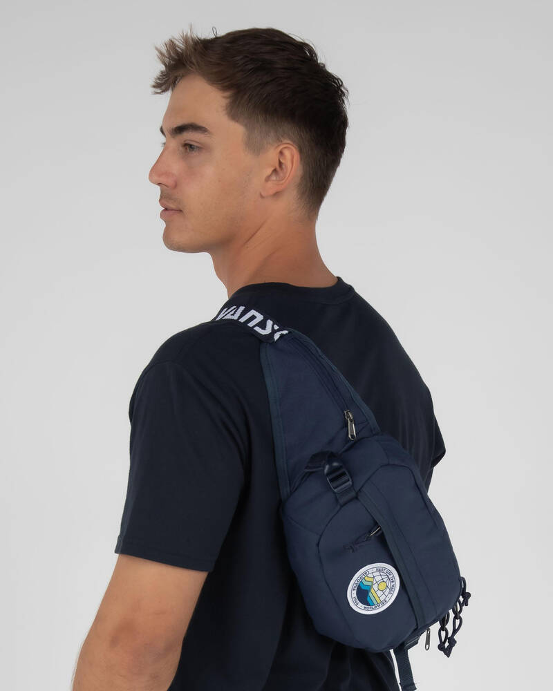 Shop Vans Survey Cross Body Bag In Dress Blue Sport Fast Shipping