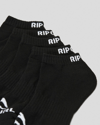 Rip Curl Brand Ankle Socks 5 Pack for Mens image number null