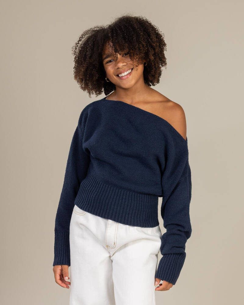 Ava And Ever Girls' Anni Off Shoulder Knit Jumper for Womens