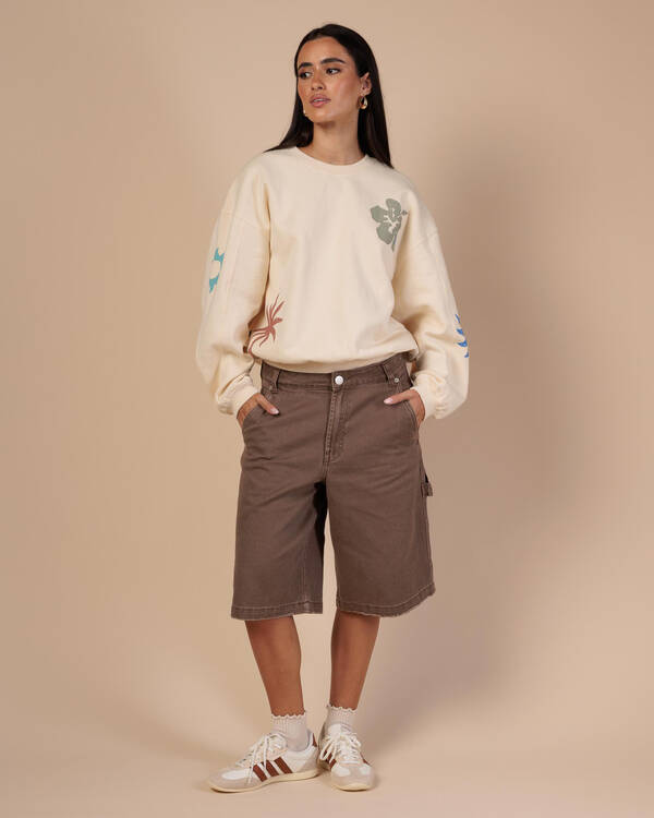 Billabong Water Signs Kendall Crewneck Sweatshirt for Womens