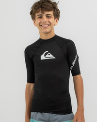 Quiksilver Boys' All Time Short Sleeve Rash Vest for Mens image number null