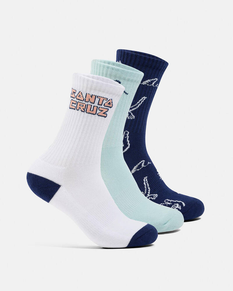 Santa Cruz Boys ' Tripper Deconstruct Crew Socks 3 Pack for Mens