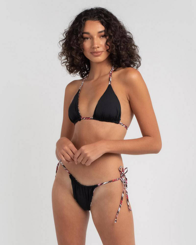 Kaiami Verona Stripe Reversible Triangle Bikini Top for Womens