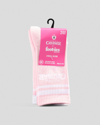 FOOT-IES Vodka Cruiser Lush Embroidery Sneaker Socks 2 Pack for Mens image number null