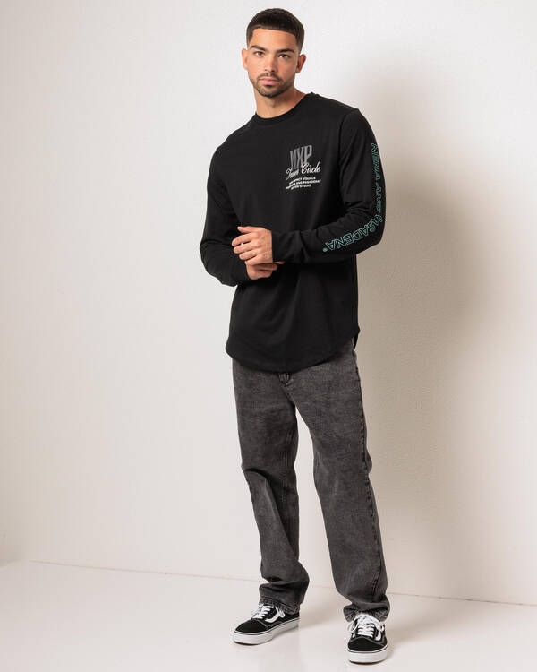 Nena & Pasadena Dynamic Dual Curved Long Sleeve T-Shirt for Mens