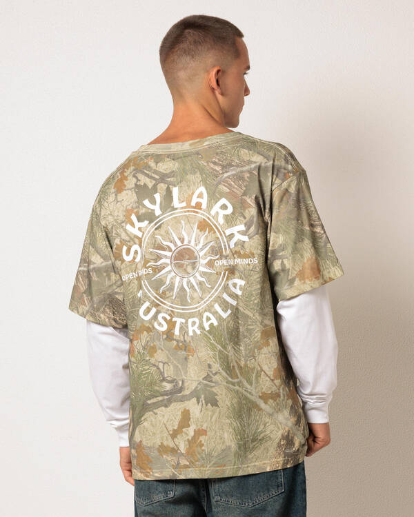 Skylark Fragment Layered Long Sleeve T-Shirt for Mens