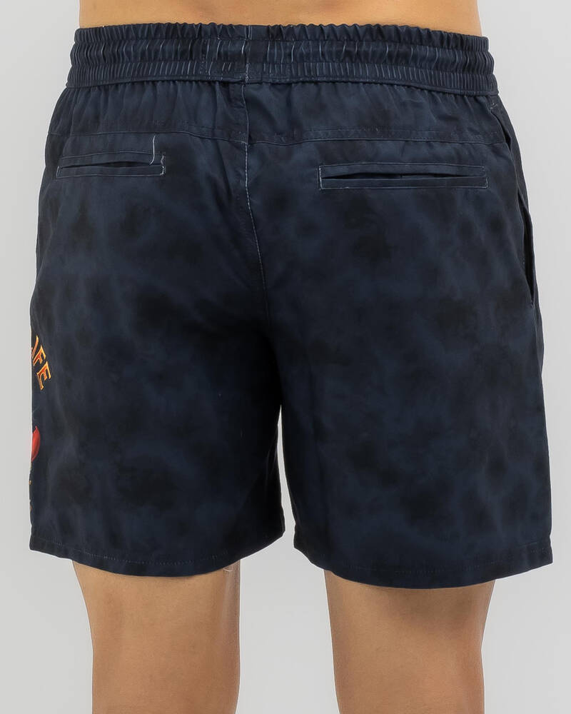 Salty Life Crushin Tinnies Elastic Waist Shorts for Mens