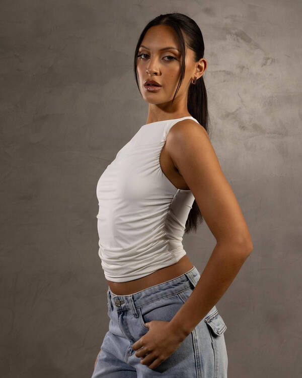 Ava And Ever Basic Ruched Top for Womens