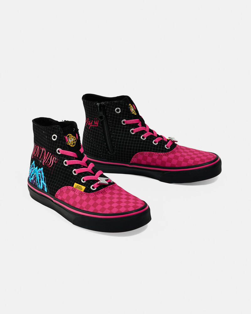 Vans Girls' KPop Demon Hunters Authentic Hi 2.0 Zip Shoes for Womens