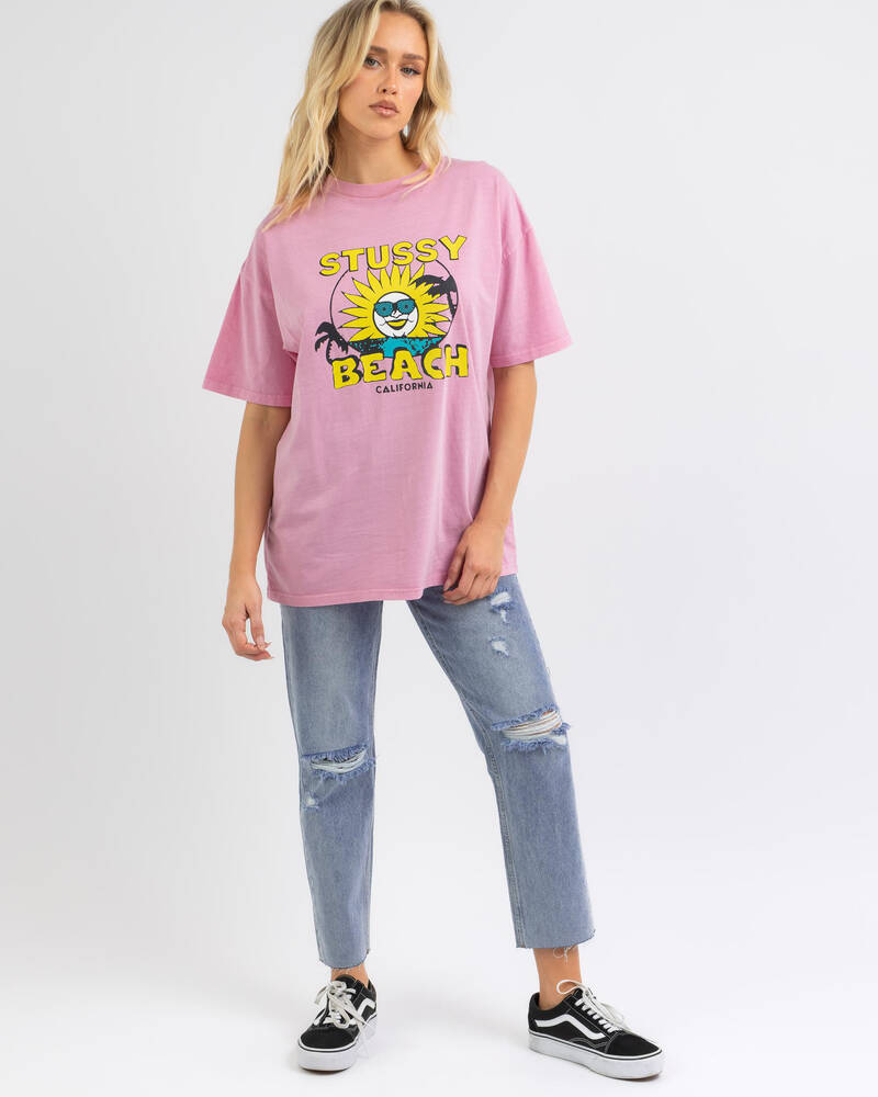 Stussy Beach Relaxed T-Shirt for Womens
