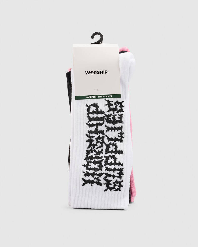 Worship Supplies Pile Up Socks 3 Pack for Mens