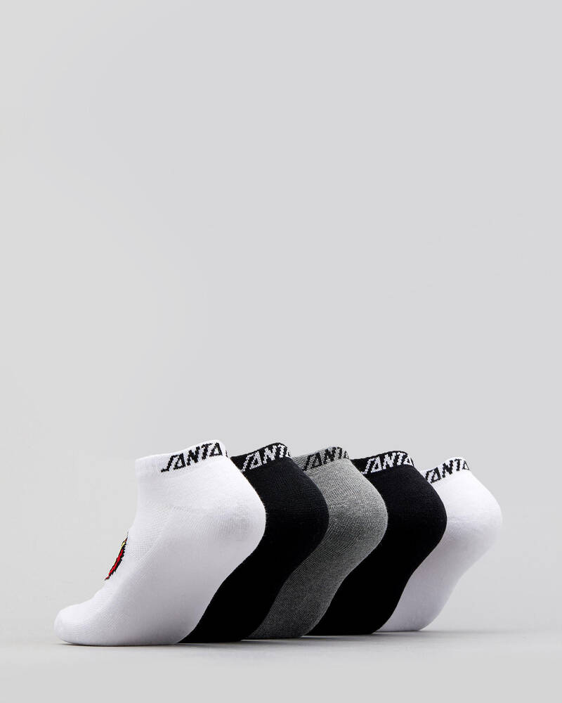 Santa Cruz Classic Dot Ankle Socks 5 Pack for Mens