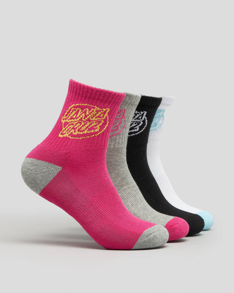 Santa Cruz Girls' Oval Dot Mono Sock Pack for Womens