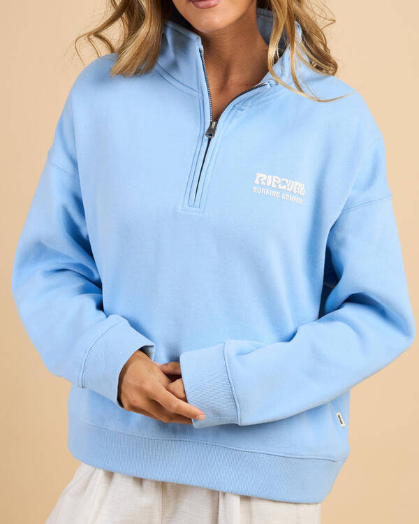 Rip Curl Surf Puff 1/4 Zip Sweatshirt for Womens