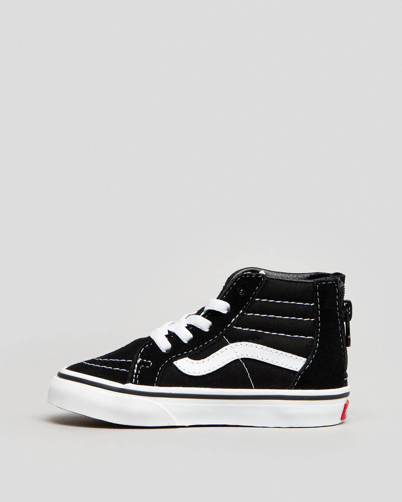 Vans Toddlers' Sk8-Hi Zip Shoes In Black/white - Fast Shipping & Easy ...