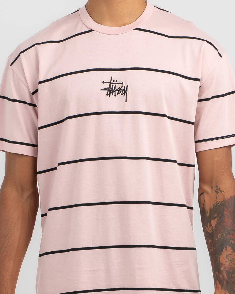 Stussy Hand Drawn Stripe T-Shirt for Mens