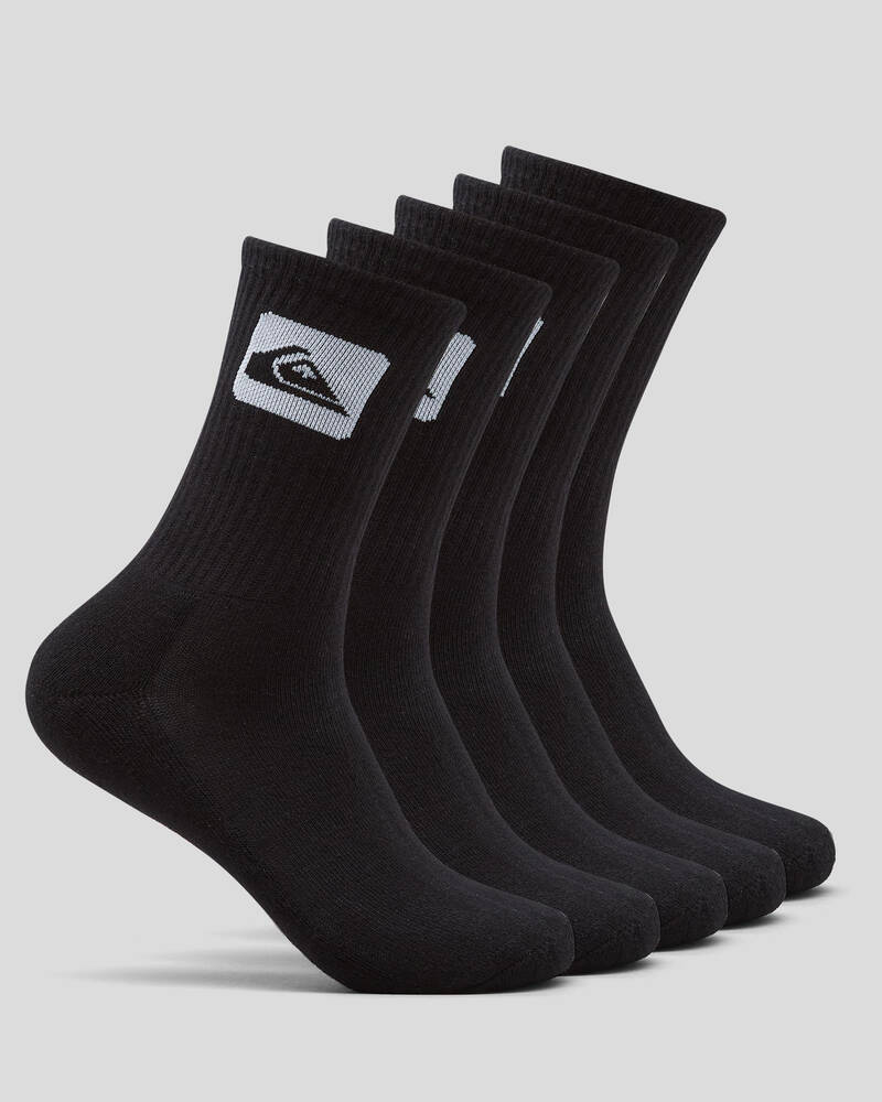 Quiksilver 5 Pack Crew Socks for Mens