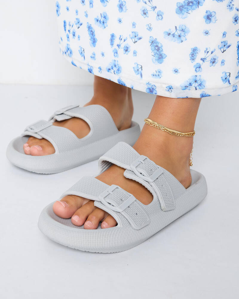 Ava And Ever Cove Double Buckle Slide Sandals for Womens