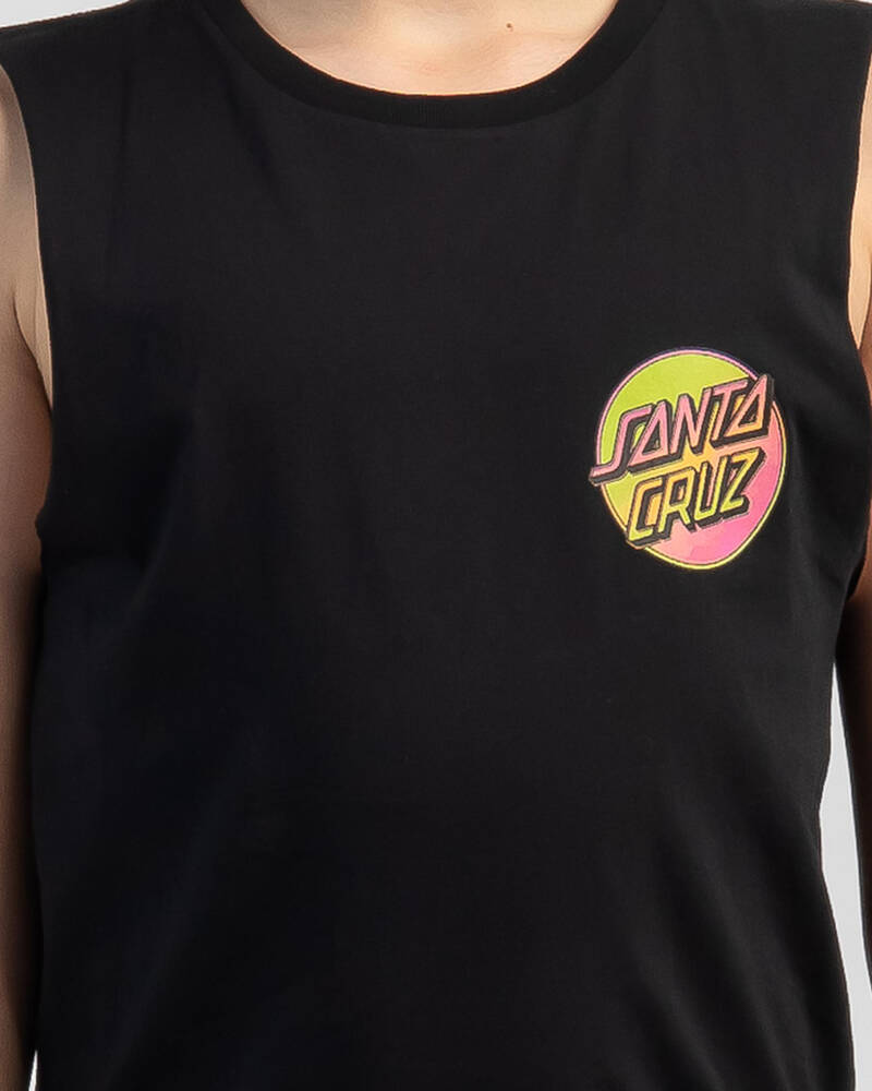 Santa Cruz Boys' Contra Dot Pop Muscle Tank for Mens