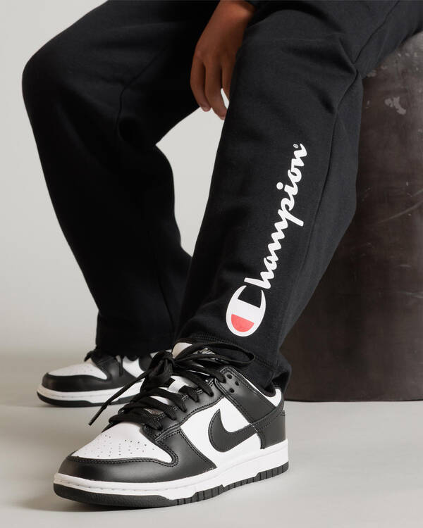 Champion Boys' Script Straight Leg Track Pants for Mens