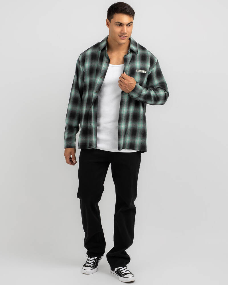 Rusty Neon Dreams Long Sleeve Flannel for Mens