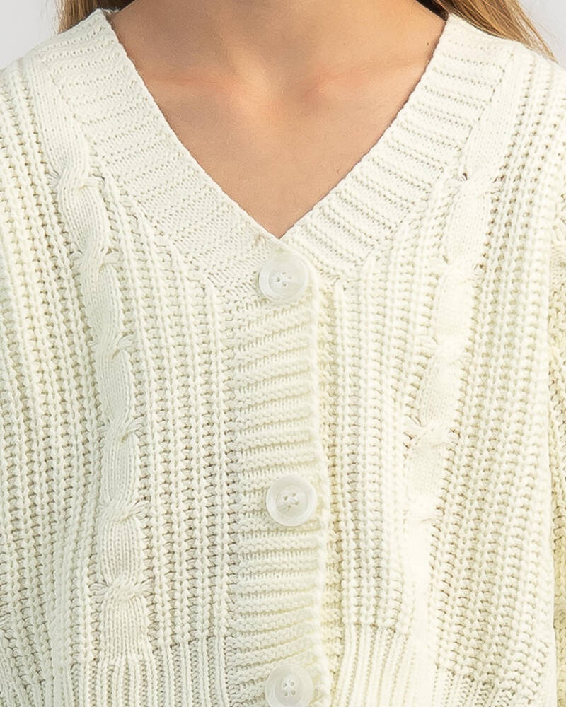 Mooloola Girls' Debate Team Cable Knit Cardigan for Womens