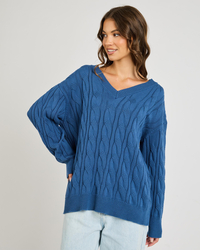 Ava And Ever Cambridge V Neck Knit Jumper for Womens image number null