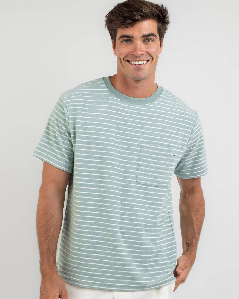 Rhythm Vintage Terry Stripe Short Sleeve T-Shirt for Mens