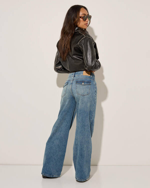 DESU Austin Wide Leg Jeans for Womens