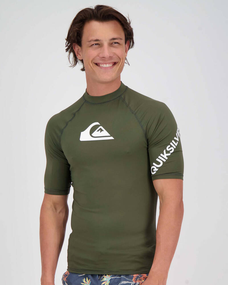 Quiksilver Mens' All Time Short Sleeve Rash Vest for Mens