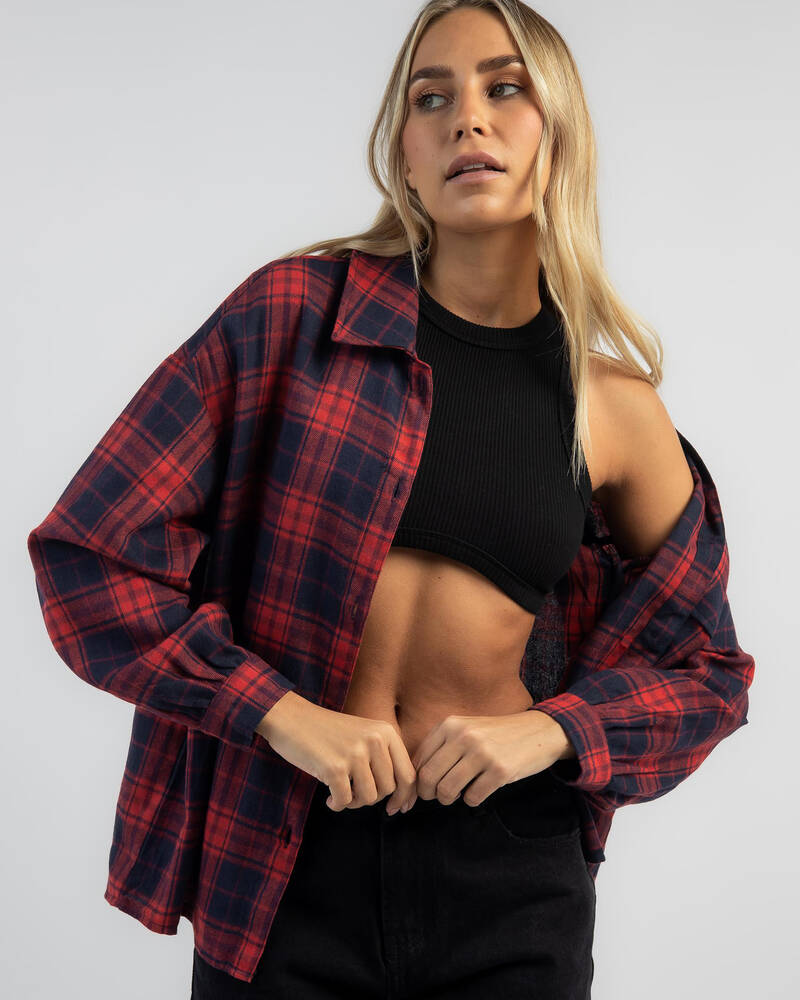 Ava And Ever Whistler Flannel Long Sleeve Shirt for Womens